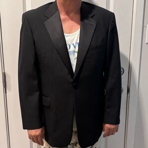 Stafford Black Tuxedo jacket and pants with Satin Lapels